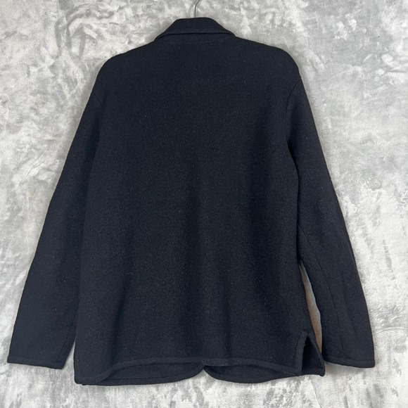 VTG Talbots Womens Cardigan Sweater Jacket Black 100% Wool Button Front  M - Picture 8 of 10